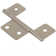 Tsnamay 6-Pack 3.5 Inch Flag Three Leaf Satin Hinges - White, For Cabinets & Furniture
